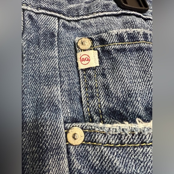 AG Jeans - The Beau High Rise Slouchy Skinny Denim Jeans Baggy Distressed Ripped - Picture 5 of 14